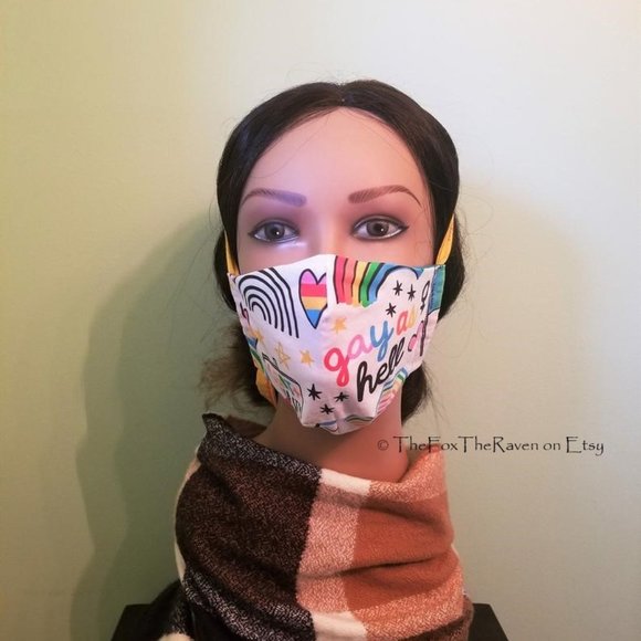 Gay as Hell LGBT+ Equality Fitted Face Mask - Picture 2 of 10